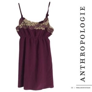 ⚫️ ANTHROPOLOGIE  Pinkerton Floral Mixed Print Boho Lingerie Sm​​​​​​​